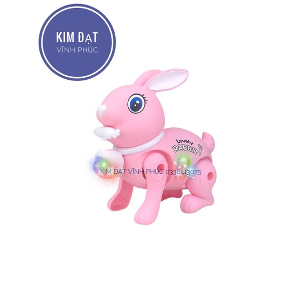 Đồ chơi con thỏ  , chạy pin có Đèn sáng và phát nhạc . Tặng kèm dây để các bé dắt đi chơi