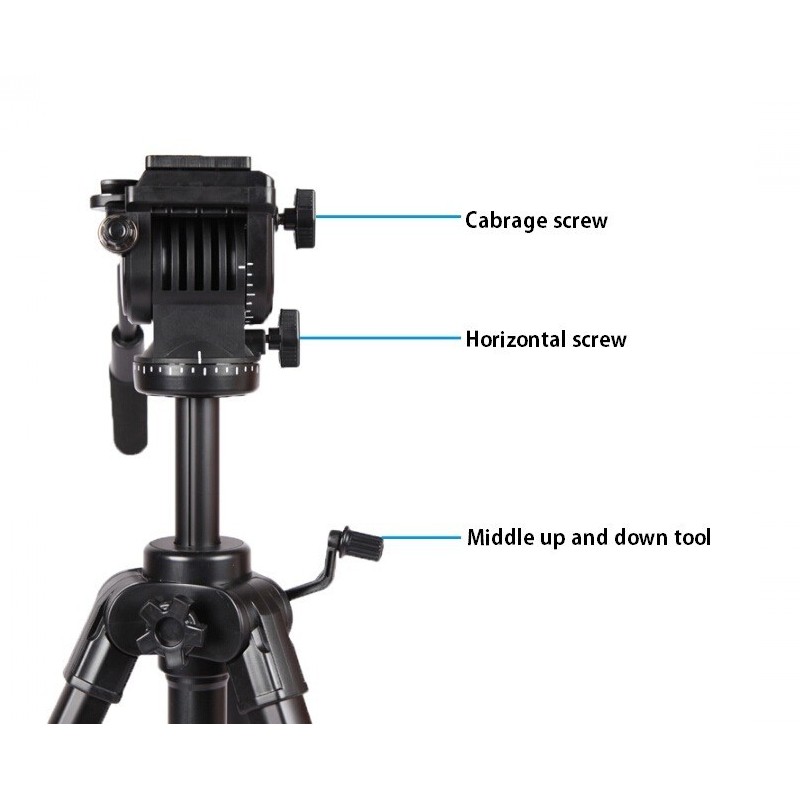 CHÂN MÁY ẢNH TRIPOD YUNTENG VCT-998+Gá kẹp điện thoại