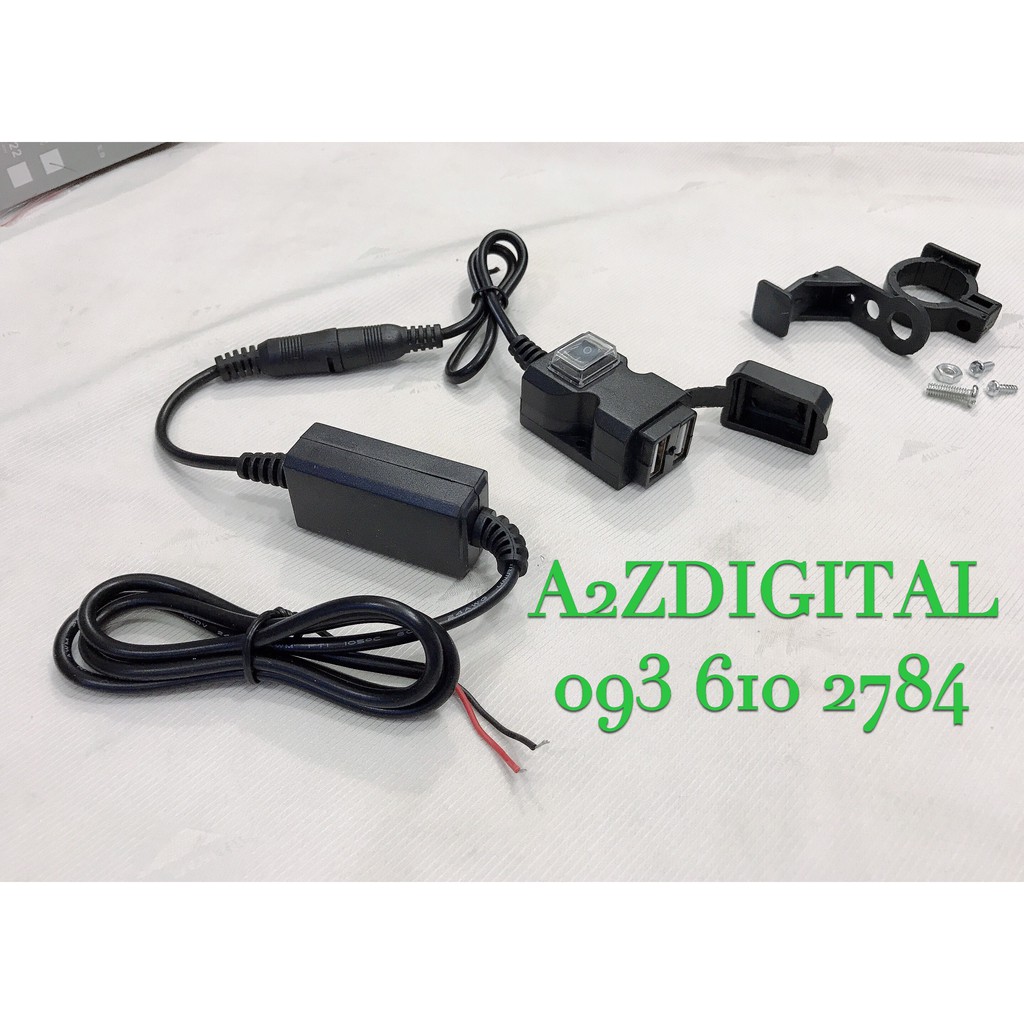 SẠC ĐIỆN THOẠI TRÊN XE MÁY 2 CỔNG SẠC