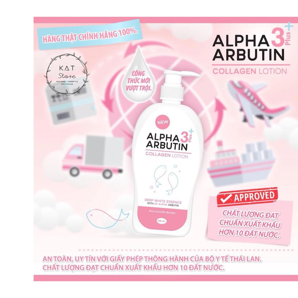 Dưỡng Thể Alpha Arbutin Collagen Lotion 500ml