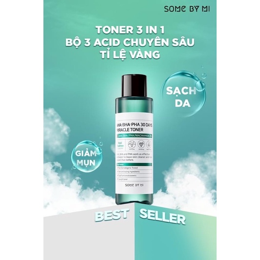 Bộ 3 Sản Phẩm Toner + Serum + Kem Dưỡng Some By Mi AHA-BHA-PHA Fullsize