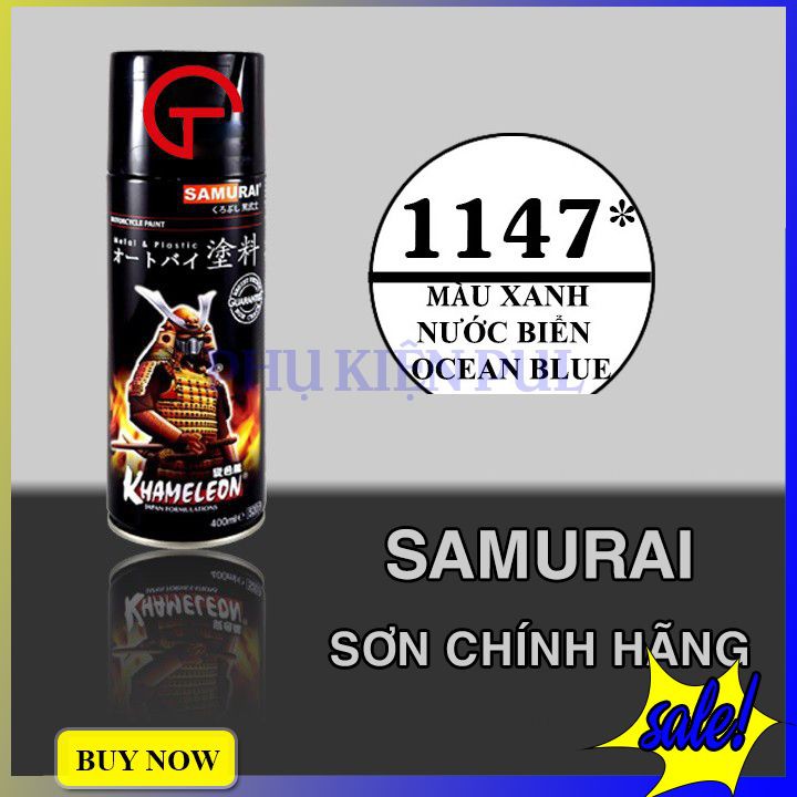 Sơn xịt xe máy màu xanh dương Samurai chính hãng 80/1147