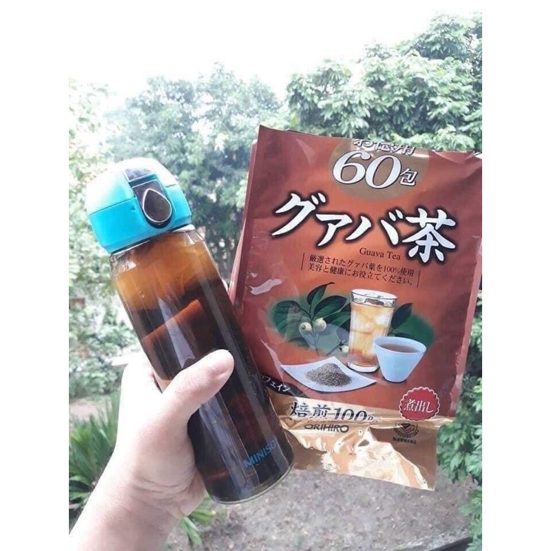 Trà Ổi Orihiro 60 túi lọc - Trà lá ổi Guava tea Nhật Bản Hỗ Trợ Giảm Cân