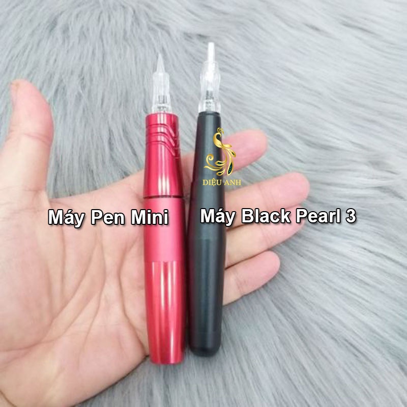 Máy pen mini 2 đầu 5.0 phun môi xăm tatto tặng kèm 1 nguồn led không dùng bàn đạp