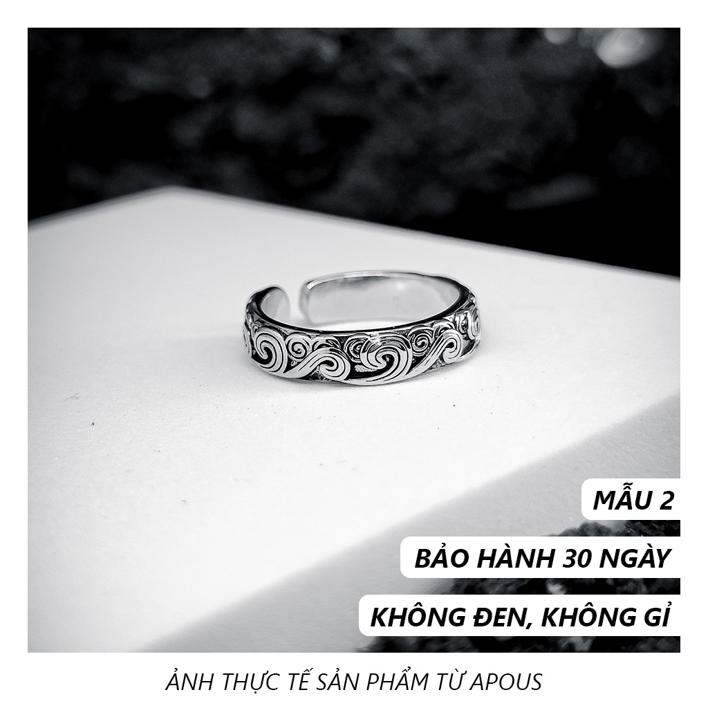 Nhẫn nam nữ thời trang Trendy - Không đen không gỉ - BST 4 - Phụ Kiện Trang Sức Unisex Apous