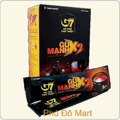 Cà Phê Sữa Hoà Tan G7 3in1 Gu Mạnh X2 Trung Nguyên - Hộp 12 gói 25gr