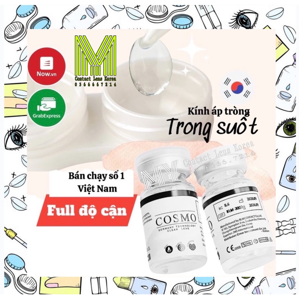 Kính áp tròng Contact Lens trong suốt Cosmo