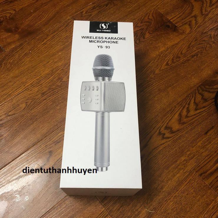 Mua ngay Micro Hát Karaoke Bluetooth YS-93 âm thanh cực vang [Freeship 10k]