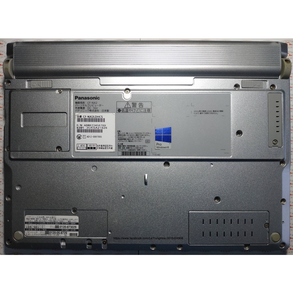 Laptop Panasonic nội địa Nhật CF-NX2 CPU i5-3320M, RAM 8GB, SSD240GB