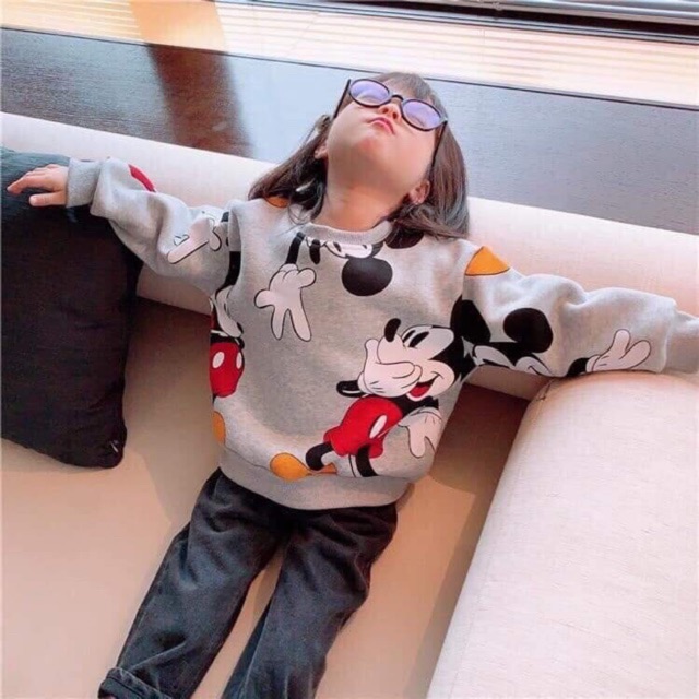 Áo nỉ mickey em bé