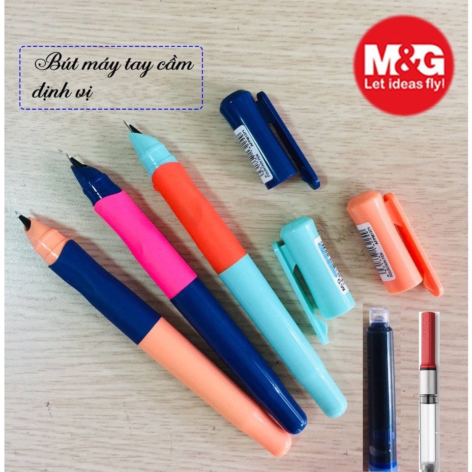 Bút máy luyện chữ đẹp tay cầm định vị M&G AFPM1371 / Bút mực 1371 nét viết êm trơn I Tặng kèm piston bơm mực