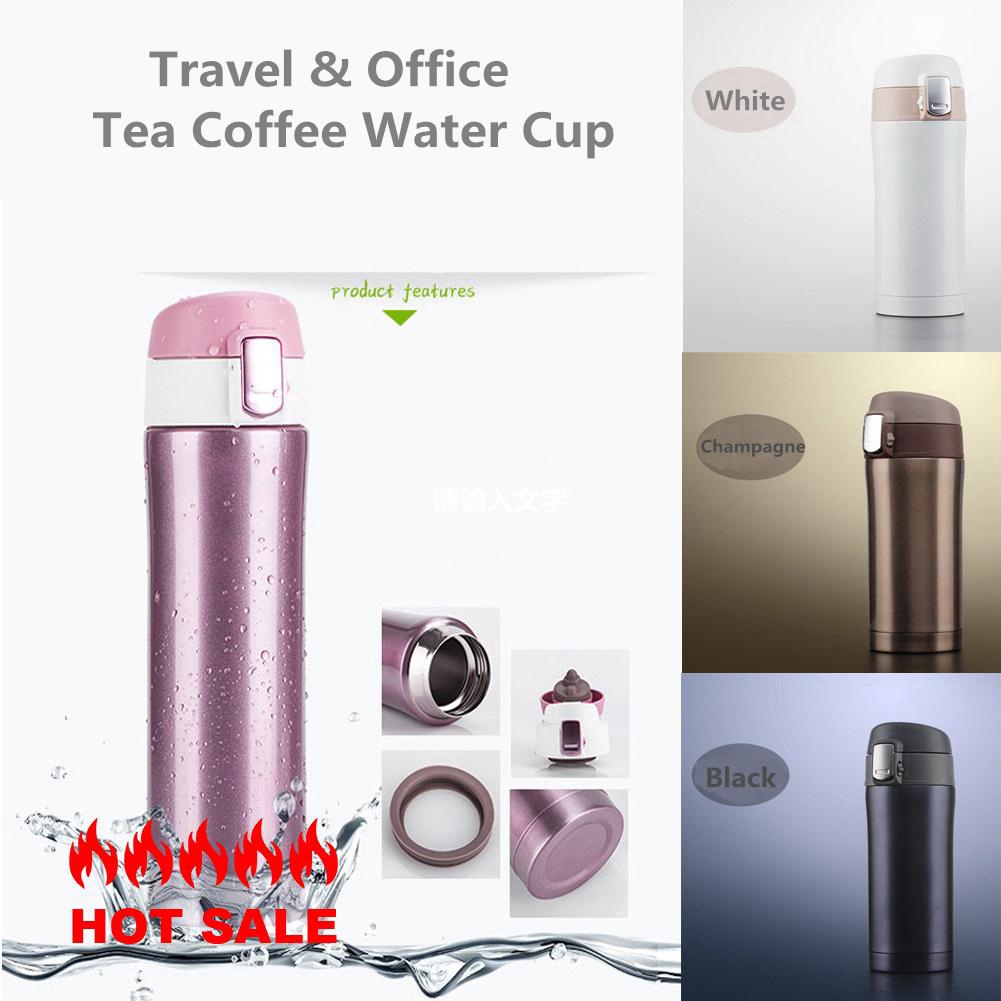 Cup Vacuum Flask Thermos Bottle Stainless Steel 350ML Travel Mug Coffee Portable