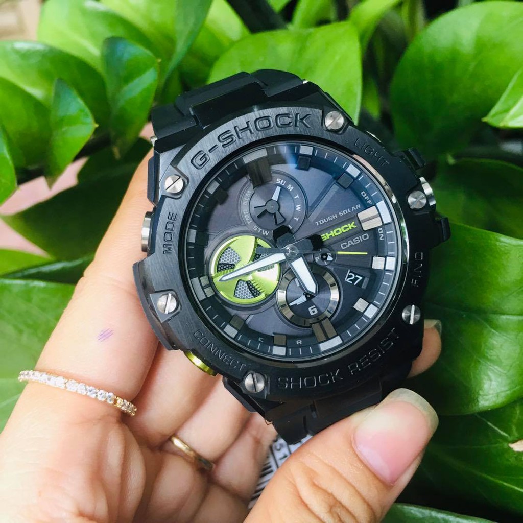 Đồng Hồ Nam Casio G-Shock GSteel GST-B100B-1A3DR Chính Hãng - Dây Nhựa | G-Shock GST-B100B-1A3 Pin Năng Lượng Mặt Trời