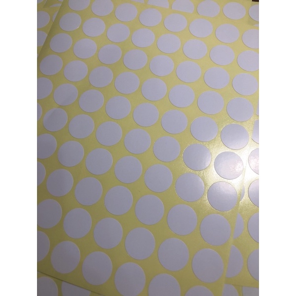 Sticker tròn trắng trang trí toploader