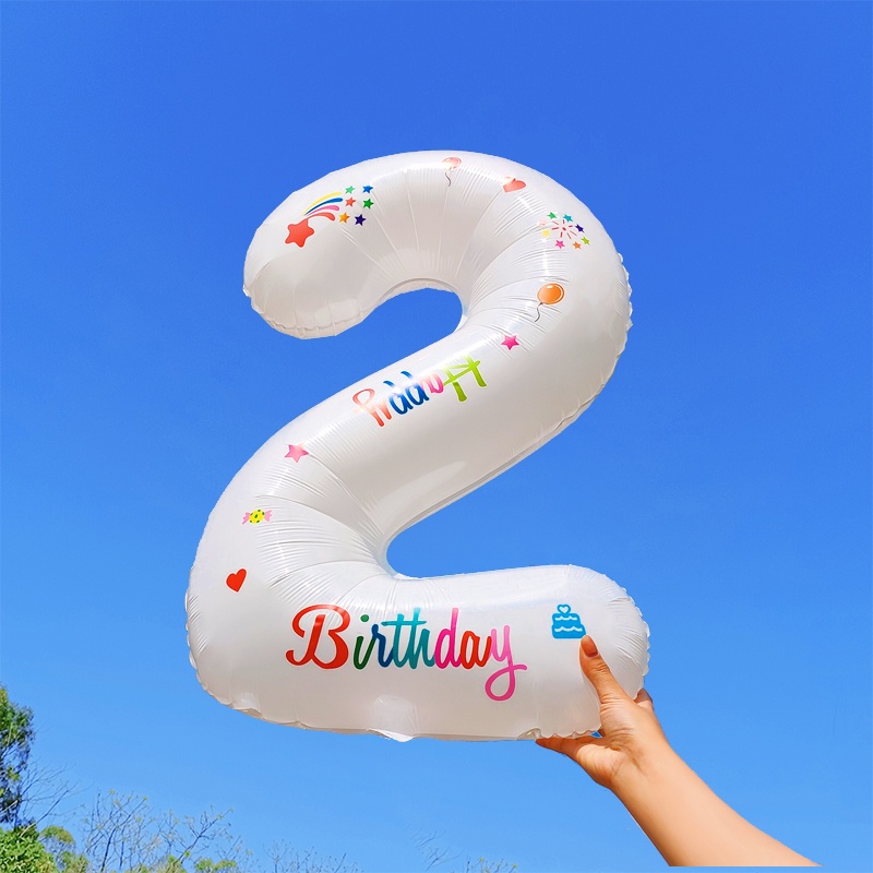 Bong Bóng Nhôm 32INCH Hình Số Cho Trang Trí