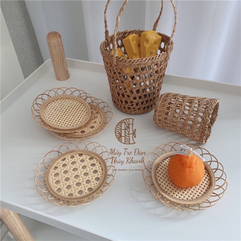 Giỏ cói treo tường, làn cắm hoa khô decor nhà cửa phòng ốc Mây Tre Đan Thuỷ Khanh