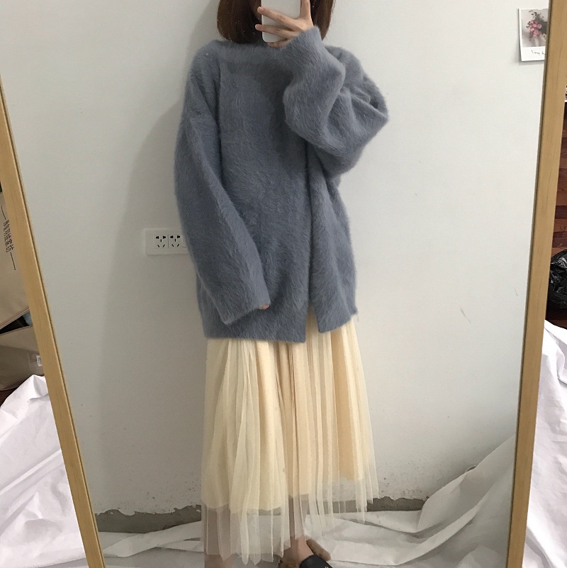 Chân váy dài nữ xòe lưng cao mới 2021, Đầm dài xòe xếp ly lớp ren ngoài màu đen trắng cao cấp thời trang du lịch công sở | BigBuy360 - bigbuy360.vn