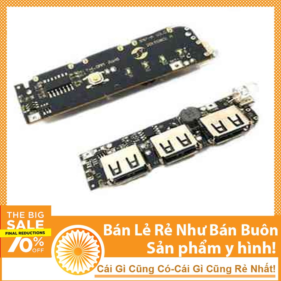 Mạch Sạc Dự Phòng 3 Cổng Ra 2.1A (Chế Box Sạc 5 Cell) 69