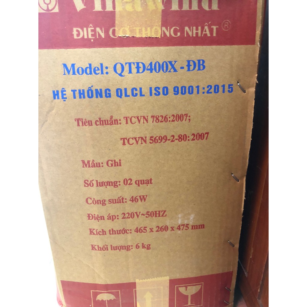 Quạt đảo trần VINAWIND QTĐ400-ĐB 46W(có điều khiển/không điều khiển) - Bảo hành 12 tháng