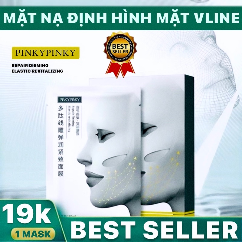 Mặt Nạ Nâng Cơ Thon Gọn Gương Mặt VLINE PINKYPINKY Định Hình Mặt Cấu Trúc Chuẩn VLINE MASK Chống Lão Hoá Xoá Nếp Nhăn