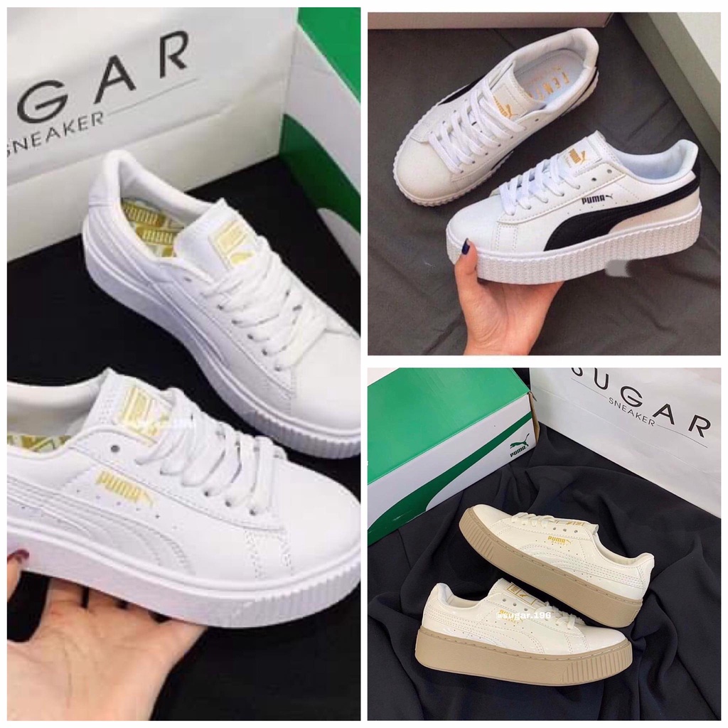 Giày Sneaker Đế Nâu, Đen Trắng, Full trắng Dành cho Nữ Hàng Chuẩn 1:1 ( full bill + box )