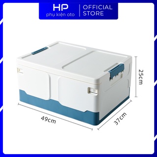 Thùng nhựa gấp gọn 40l màu xanh dương - thùng nhựa gấp gọn đa năng trên ô tô đa năng