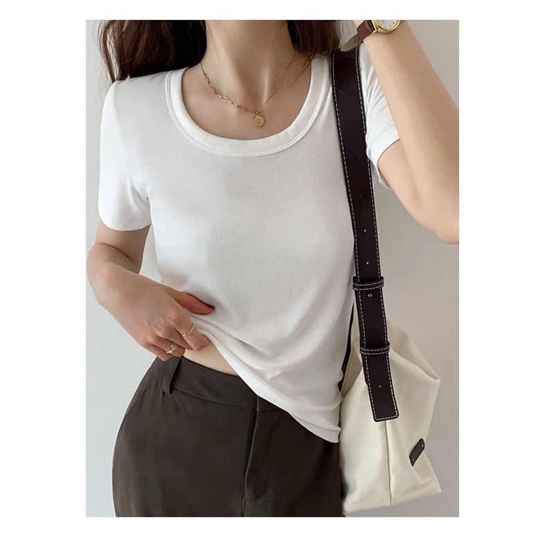 Áo phông nữ ❤️ICOTTON❤️ Áo phông cổ tròn chất liệu thun tăm cao cấp mềm, mịn mặc hè cực mát