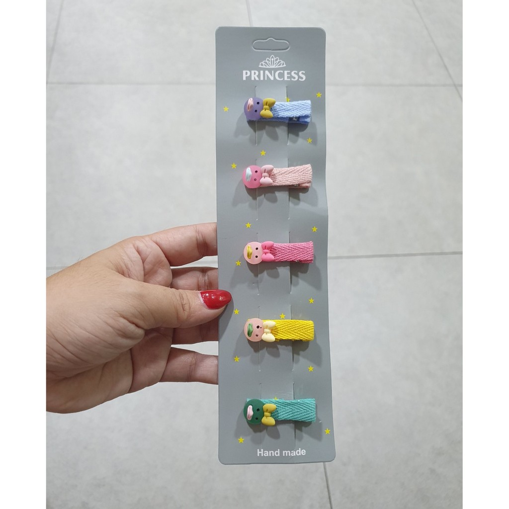 Set 5 kẹp Mái Bọc Vải Thú Cưng Princess