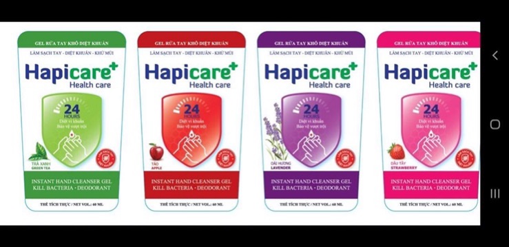 [Chính Hãng] Nước Rửa Tay Khô Hapicare 60ml Diệt Vi Khuẩn - Bảo Vệ Sức Khỏe