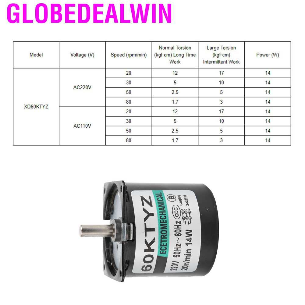 Globedealwin Mini Motor Permanent Magnet AC Synchronous Speed Reduction Eccentric Shaft Accessories
