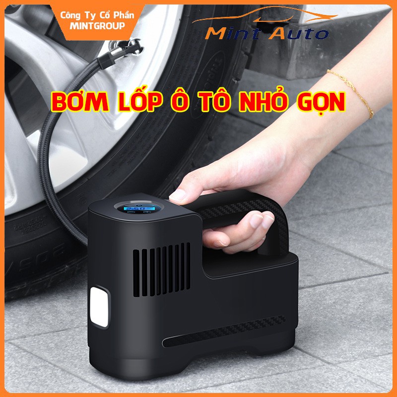 Bơm Lốp Ô Tô, Xe Hơi Điện Tử Tự Ngắt Không Dây Nhỏ Gọn 12V, Bơm Xe Máy – Bảo Hành 12 Tháng