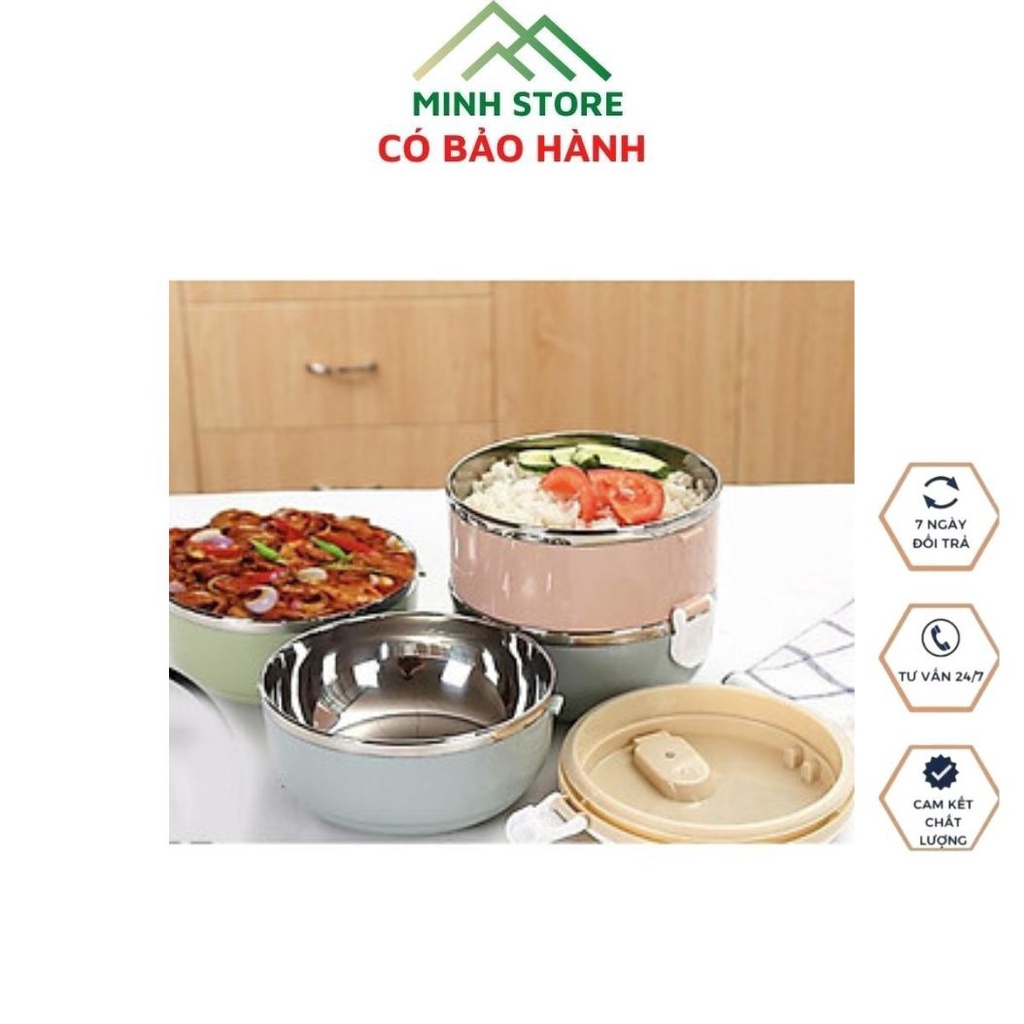 Hộp Đựng Cơm Cặp Lồng Cơm Giữ Nhiệt Lúa Mạch Ruột Inox
