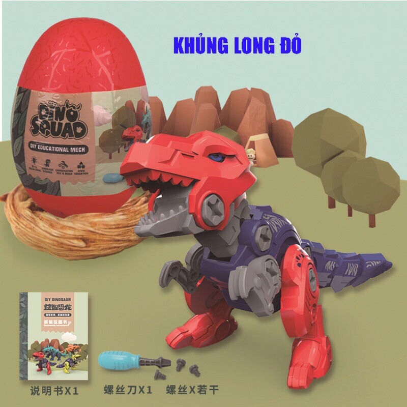 Đồ chơi mô hình lắp ráp trứng khủng long khổng lồ cho bé