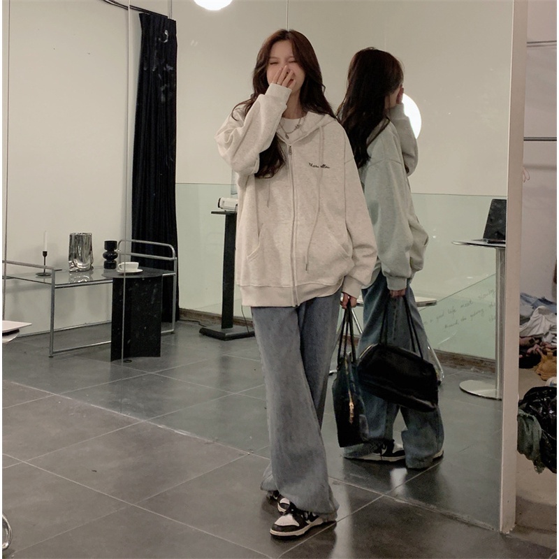 Áo Hoodie Dáng Rộng In Chữ Thời Trang Mùa Thu Mới Cho Nữ