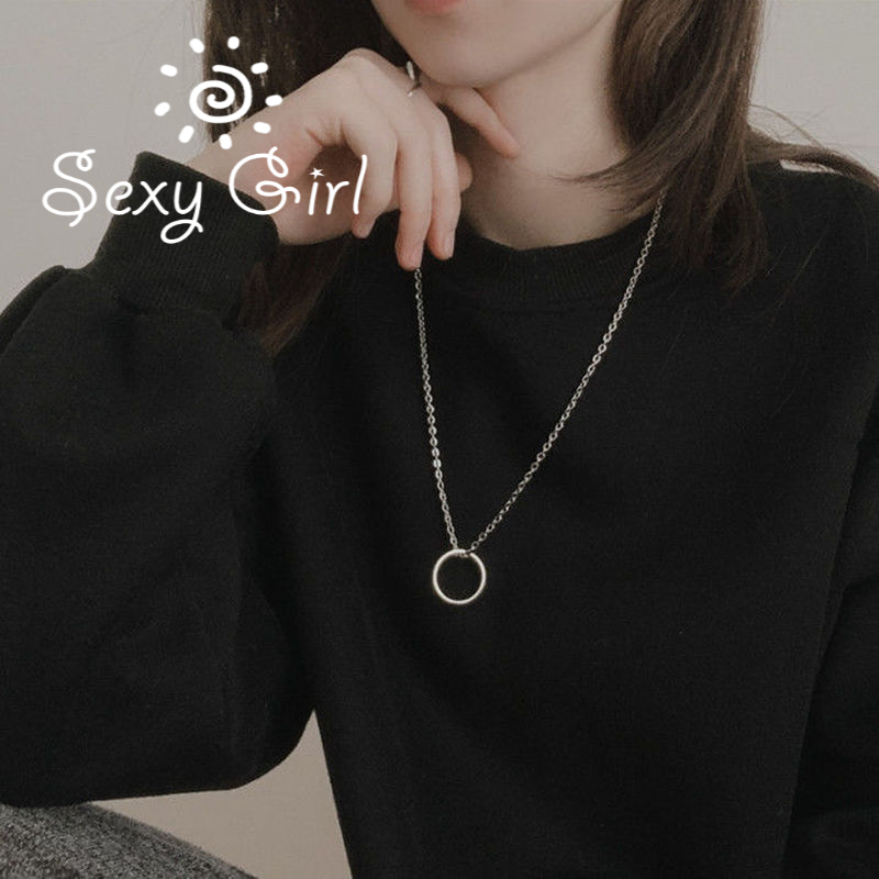 Dây Chuyền Kim Loại Phong Cách Hip Hop Cá Tính Dành Cho Nữ