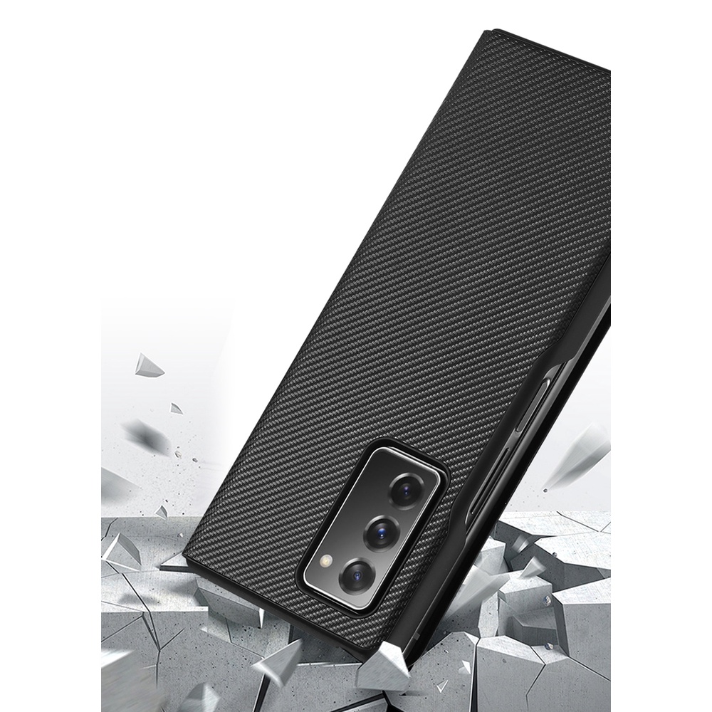 Ốp Điện Thoại Da PU Sợi Carbon Dạng Gập Sang Trọng Cho Samsung Galaxy Z fold4 5G Z Fold3 Fold 4 Z Fold 3 5G 7.6