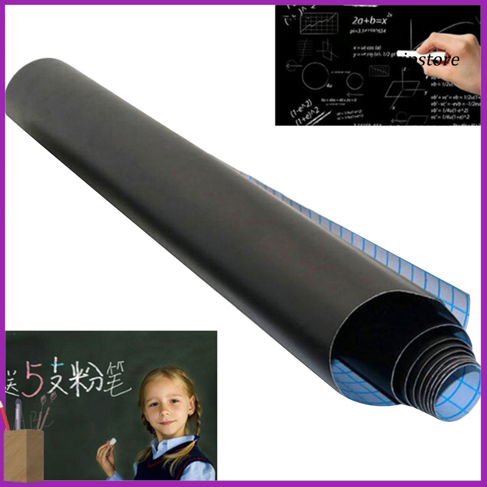 Miếng dán tường dạng bảng đen bằng PVC chống thấm nước có thể tháo gỡ dùng cho nhà cửa / trường học
