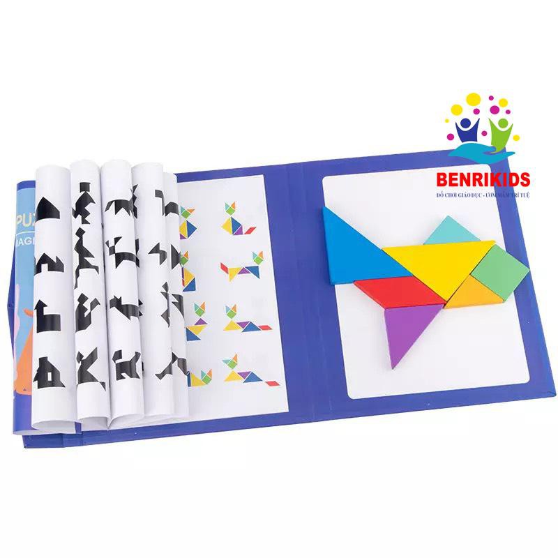 Đồ Chơi Xếp Hình Gỗ Tư Duy Tangram Cho Bé