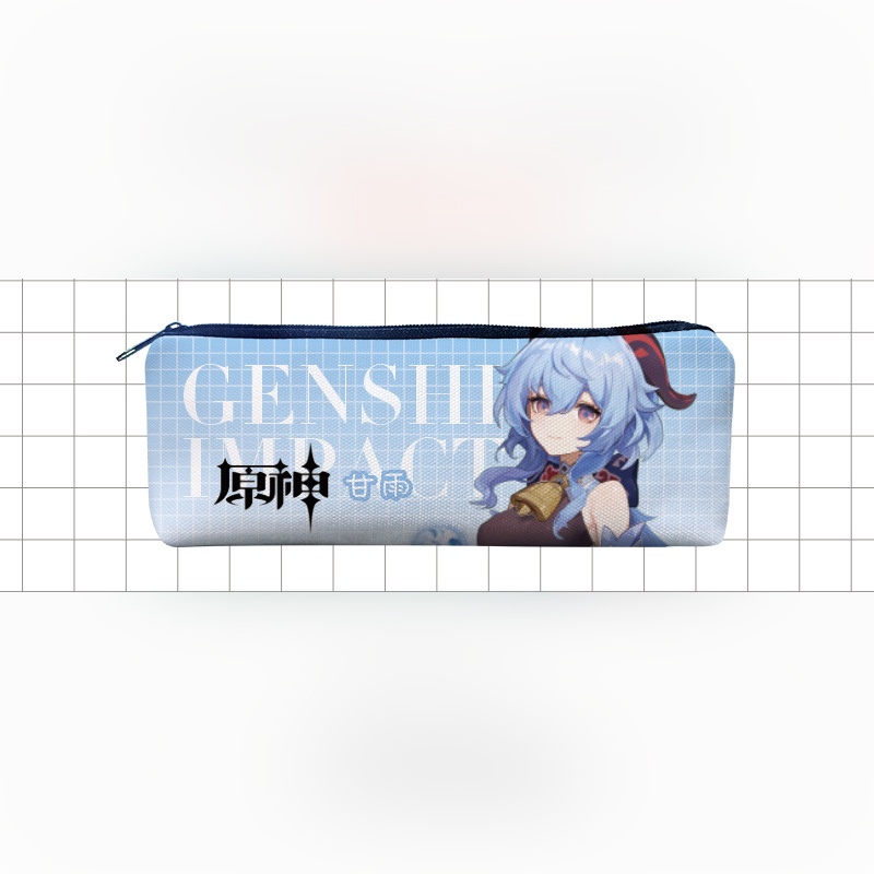 Túi Đựng Bút Canvas Họa Tiết genshin impact Ayaka Klee zhongli Xiao Gayu eula Ốp
