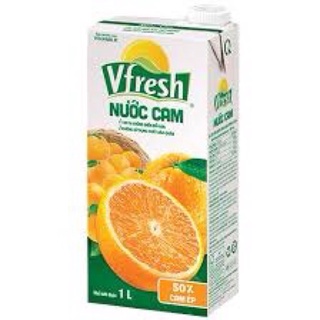 Nước vfresh cam ép necta 50% - hộp giấy 1l