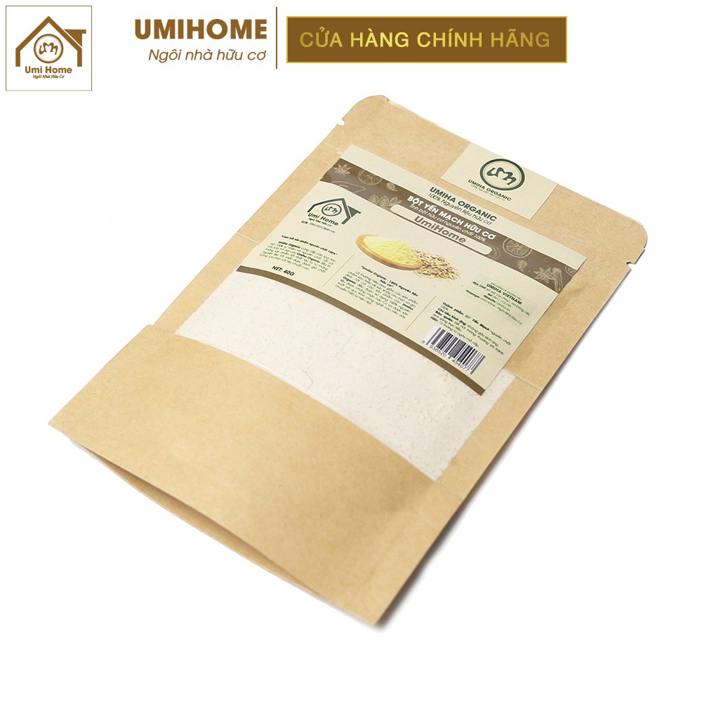 [Mã FMCGMALL -8% đơn 250K] Bột Yến Mạch hữu cơ UMIHOME nguyên chất | Oatmeal 100% Organic 40G