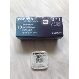 Pin đồng hồ renata 920 371 sr920sw ag6 silver oxide 1.55v chính hãng renata thụy sĩ - vỉ 1 viên