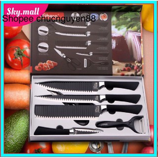 Bộ dao thái inox 6 món cao cấp công nghệ Nhật Asakh