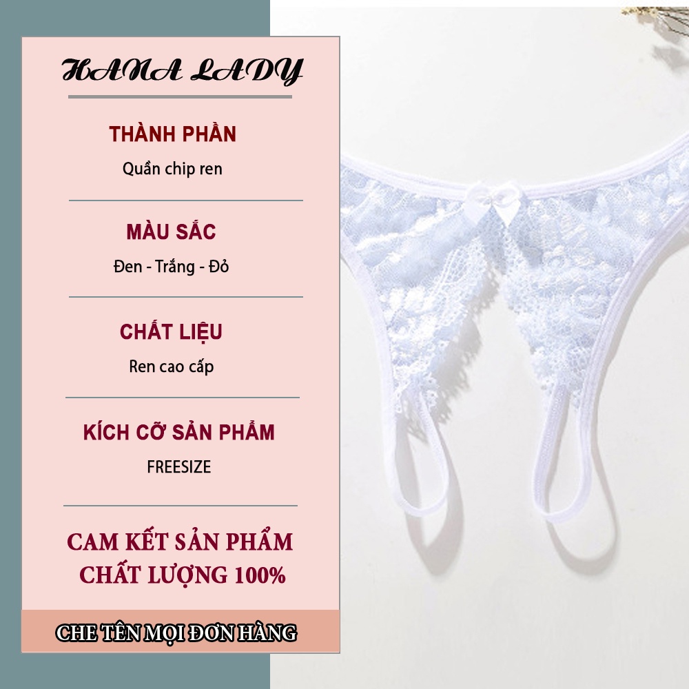 Quần lọt khe nữ, quần lót hở đáy ren sexy gợi cảm L077