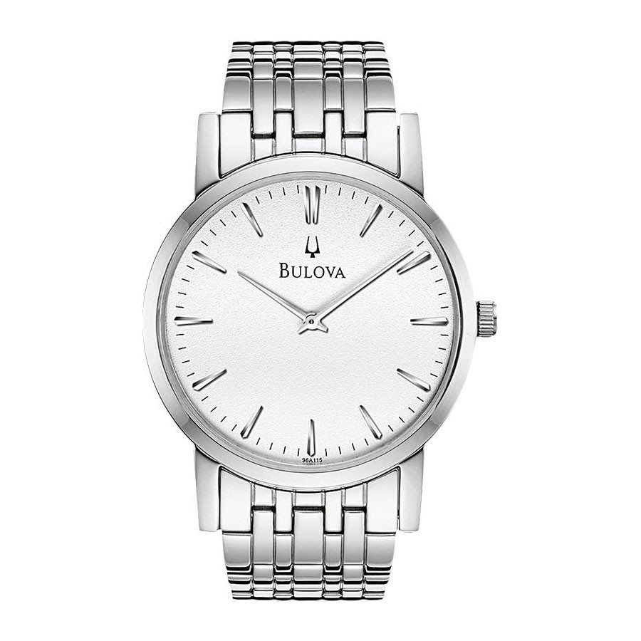 Đồng Hồ Bulova Nam Dây Kim Loại Pin-Quartz 96A115 - Mặt Trắng (38mm)