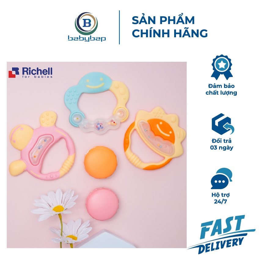 Gặm Nướu Tròn Richell Chất Liệu An Toàn, Cao Cấp Đạt Tiêu Chuẩn Nhật Bản