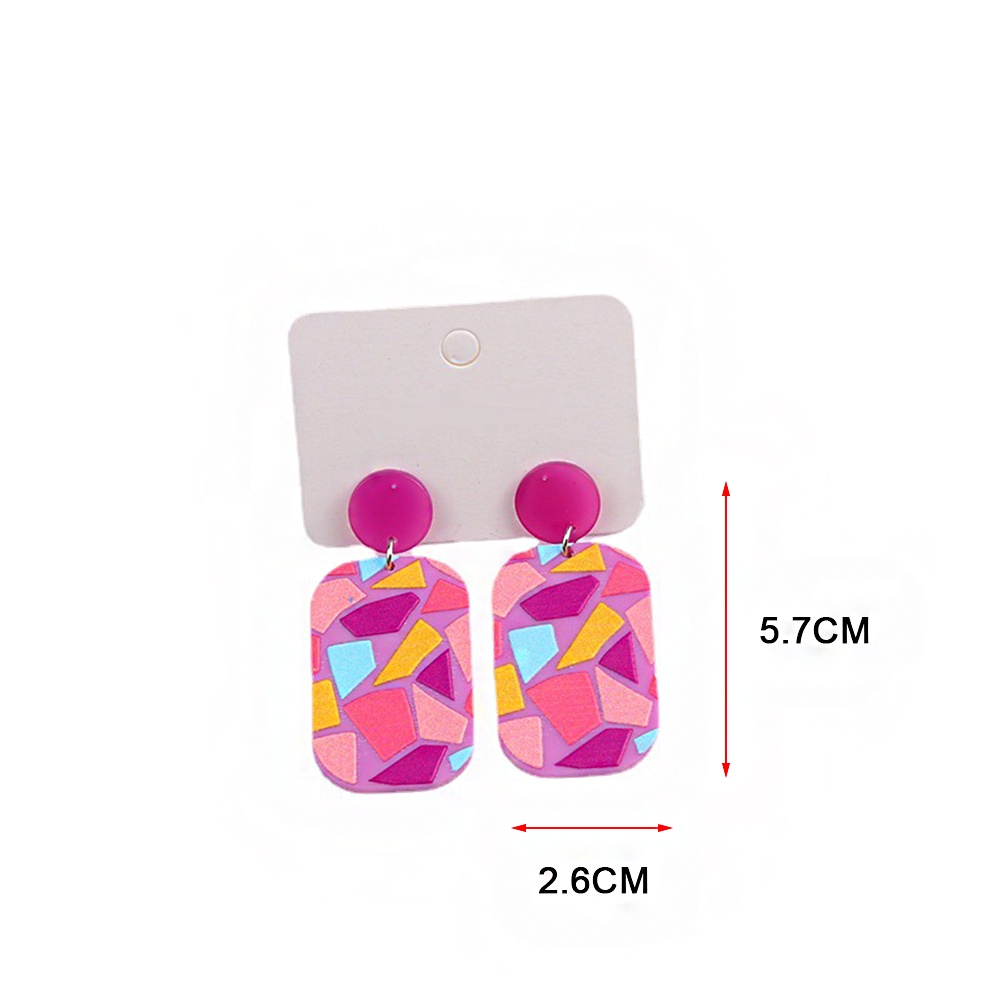 Khuyên Tai Hình Bông Hoa Bằng Acrylic Màu Sắc Đối Lập Dành Cho Nữ