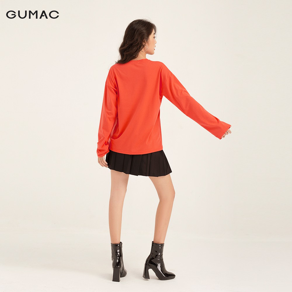 Áo thun nữ tay dài in chữ GUMAC phong cách Hàn Quốc, ATB163