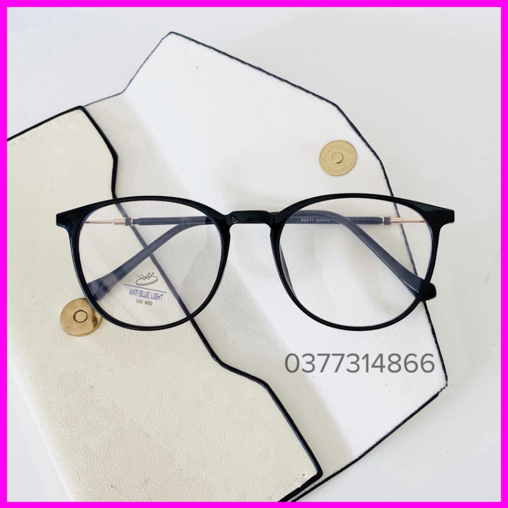 Gọng kính cận Blue light mắt tròn càng cốt kim loại  đã có mắt không độ TAMANHEYEWEAR Nhiều Màu