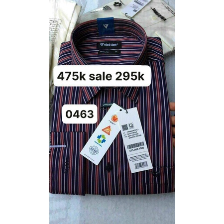 Việt tiến Áo Sơ mi dài tay giá mác 475k sale 295k.